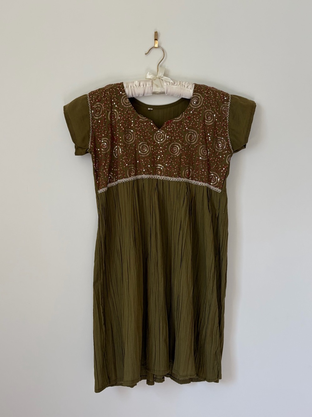 Vintage Indian festival boho mini dress